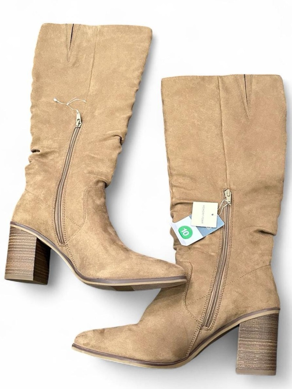 Universal Thread Suede Zip-Up Block Heel Boots